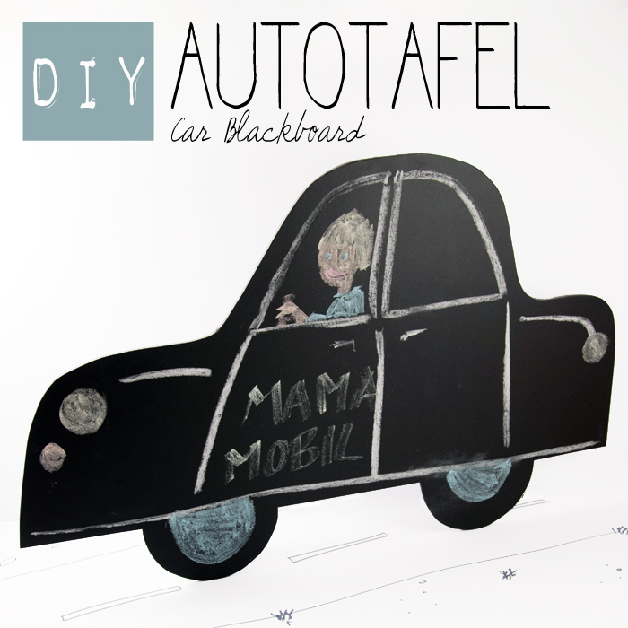 DIY Autotafel / Car Blackboard „Post sponsored by Volkswagen“