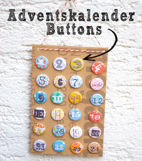 Die neue Buttonmaschine und ihr erstes richtiges Projekt: Adventskalender-Zahlen-Buttons