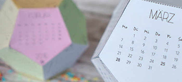 Ein FREE Printable Kalender 2016 Roundup