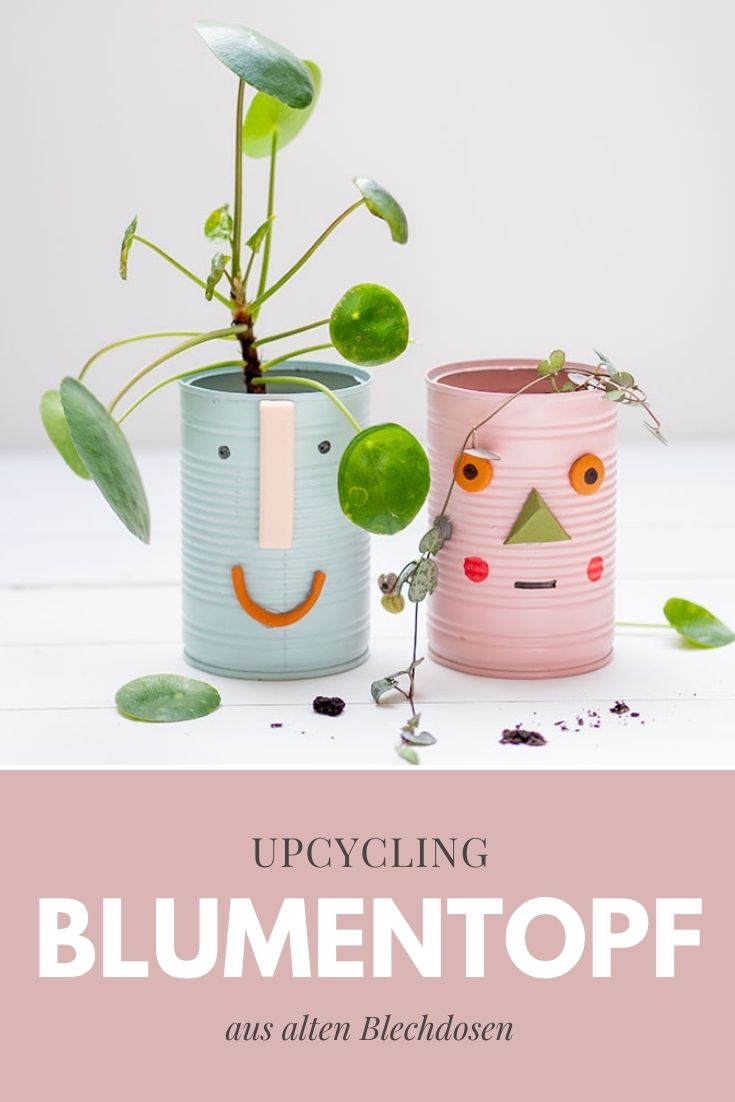 Crazy DIY Blumentopf Mit Gesicht Aus Recycelten Konservendosen 