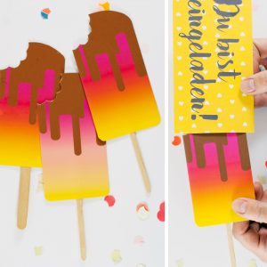 DIY Eis-am-Stiel Einladungskarten: Ein perfektes Sommer-Printable zum kostenlosen Download. Feiert schön! Von johannarundel.de
