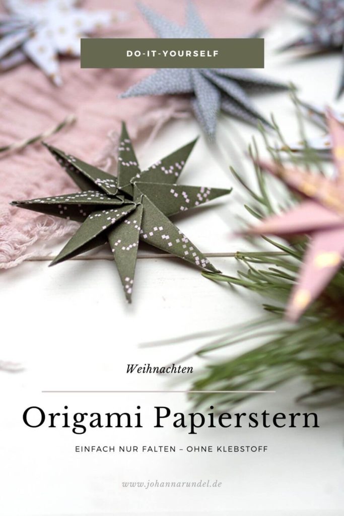 Mit der DIY-Anleitung auf johannarundel.de kannst du ganz leicht selbst einen Origami Papierstern falten. Ob als Weihnachtsbaumanhänger, Geschenkanhänger oder kleiner Beileger zur Weihnachtspost – der kleine Stern aus Papier macht immer Freude. Viel Spaß beim Nachbasteln!