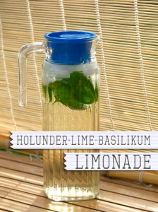 Holunder-Lime-Basilikum Limonade