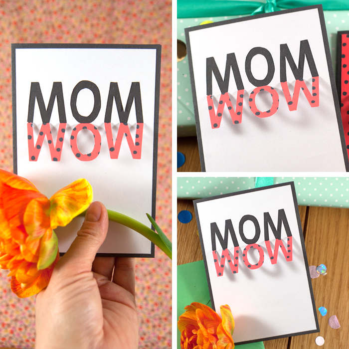 MOM du bist WOW! Mit dieser schnell gemachten DIY Grußkarte zum Muttertag hast du ratzfatz ein tolles Geschenk für deine Mama gebastelt - garantiert ohne Kitsch! Wie die Pop-Up Karte für die beste Mutter der Welt gebastelt wird, verrate ich dir auf meinem Blog: www.johannrundel.de
