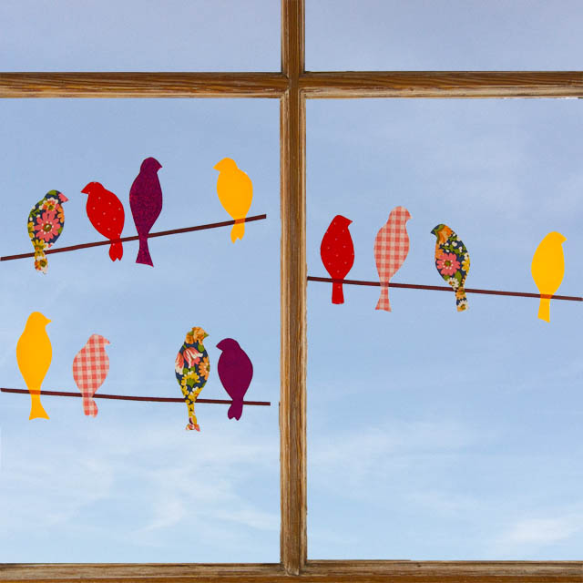 Zugvögel – eine herbstliche Fensterdeko